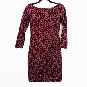 MM Couture - Red/Black Open Back Lace Overlay Dress [NWT]
